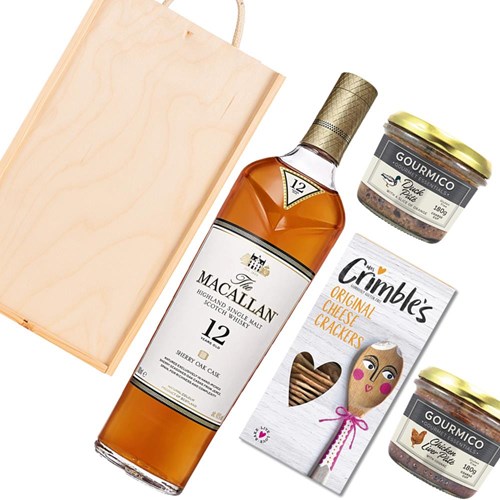 The Macallan Sherry Oak 12 Year Old Whisky 70cl And Pate Gift Box